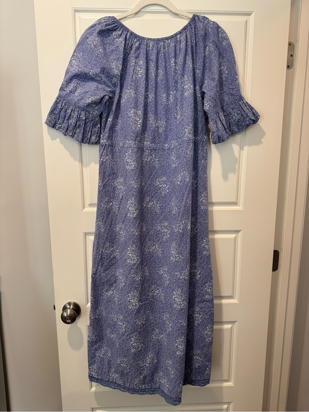April Cornell L Blue Floral Midi Dress - Picture 4 of 6